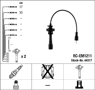 Fios de alta voltagem, kit Mitsubishi Outlander I CU ao melhor preço