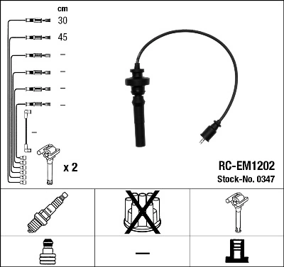  Fios de alta voltagem, kit Mitsubishi Lancer IX sedan (CSA) (2003 - 2008) IX