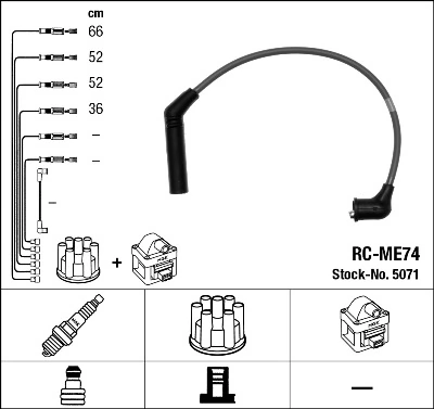 Fios de alta voltagem, kit Mitsubishi Lancer IV C6A, C7A ao melhor preço