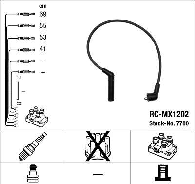  Fios de alta voltagem, kit Mitsubishi Lancer IV sedan (C6A, C7A) (1988 - 1992) IV