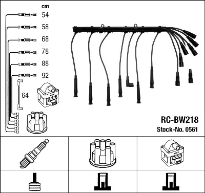 Fios de alta voltagem, kit BMW 5 E28 ao melhor preço