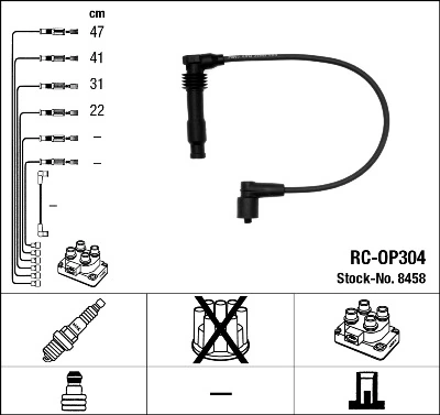 Fios de alta voltagem, kit para Opel Astra H L35