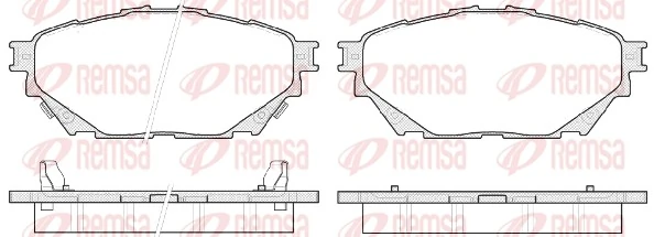 Sapatas do freio dianteiras de disco ML225275 Mitsubishi
