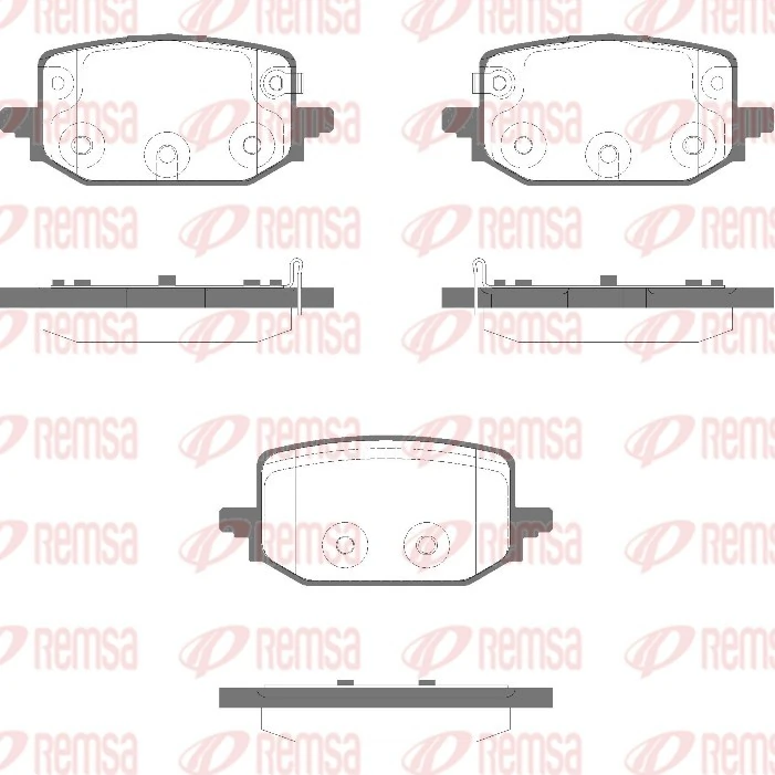Sapatas do freio traseiras de disco D4M606RA0B Nissan/Infiniti