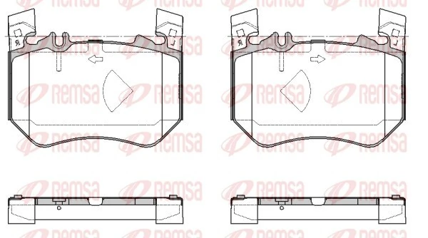  Sapatas do freio dianteiras de disco Mercedes S sedan (W223) (2020 - 2026) 