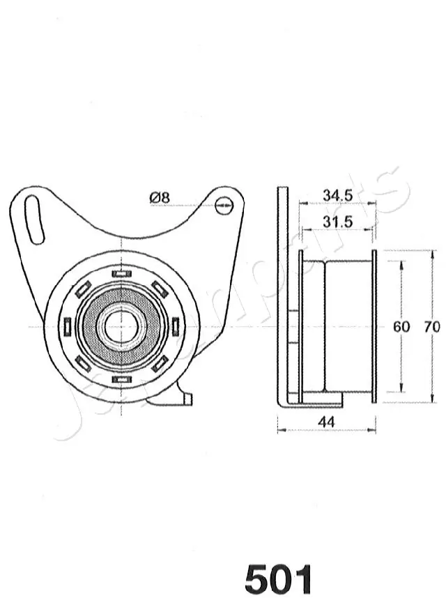 BE501 Japan Parts Rolo de reguladora de tensão da correia do mecanismo de distribuição de gás