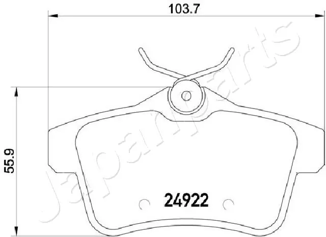 PP0604AF Japan Parts Sapatas do freio traseiras de disco