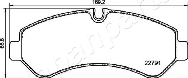 PP0536AF Japan Parts Sapatas do freio traseiras de disco