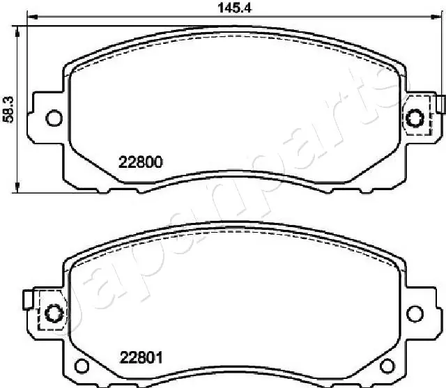 PA713AF Japan Parts Sapatas do freio dianteiras de disco
