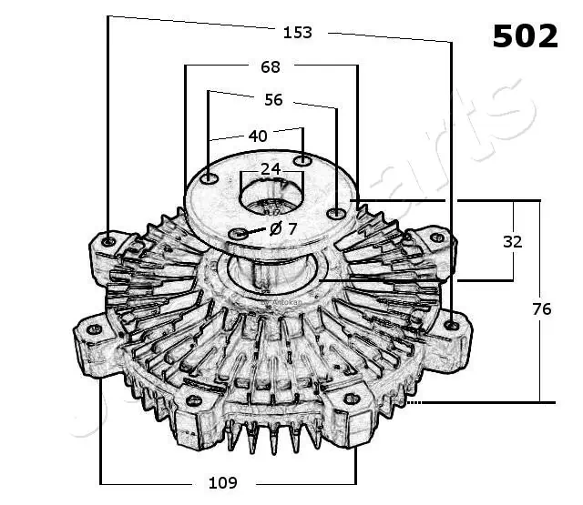 Acoplamento viscoso de ventilador de esfriamento Japan Parts VC502 preço, a partir de 81,09 USD