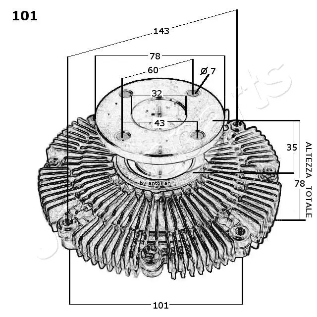 Acoplamento viscoso de ventilador de esfriamento Japan Parts VC101 preço, a partir de 67,25 USD