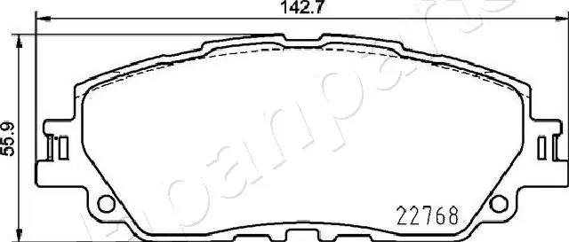 PA2026AF Japan Parts Sapatas do freio dianteiras de disco