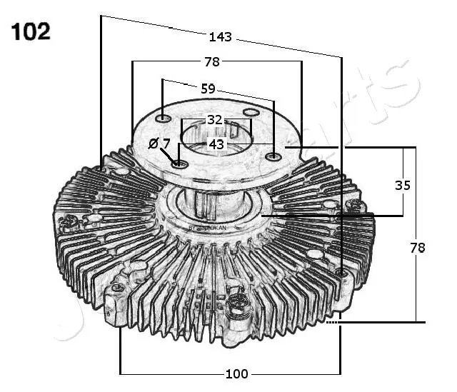 Acoplamento viscoso de ventilador de esfriamento Japan Parts VC102 preço, a partir de 84,61 USD