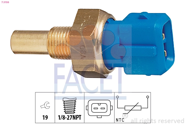 Sensor de temperatura do fluido de esfriamento Ford Ranger  EQ