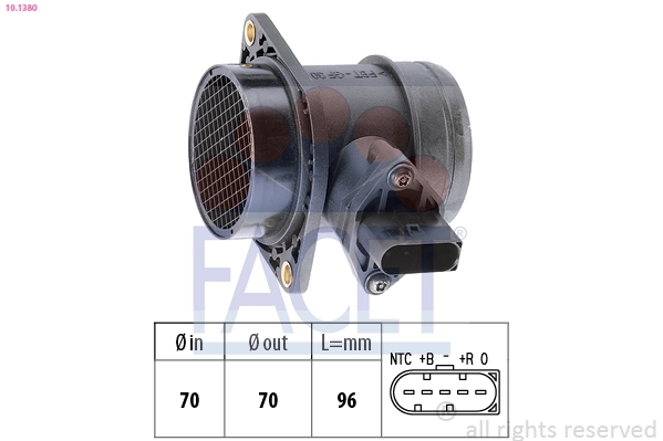 Sensor de fluxo (consumo) de ar, medidor de consumo M.A.F. - (Mass Airflow) para Audi A8 D2 4D2, 4D8