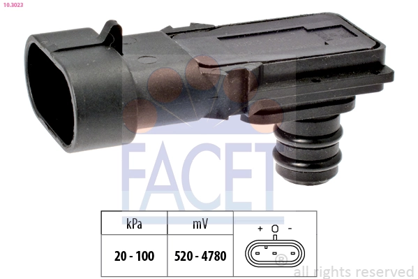 APS85 Magneti Marelli Sensor de pressão no coletor de admissão, MAP