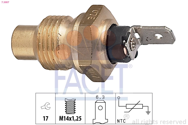 Sensor de temperatura do fluido de esfriamento para Renault 9  L42