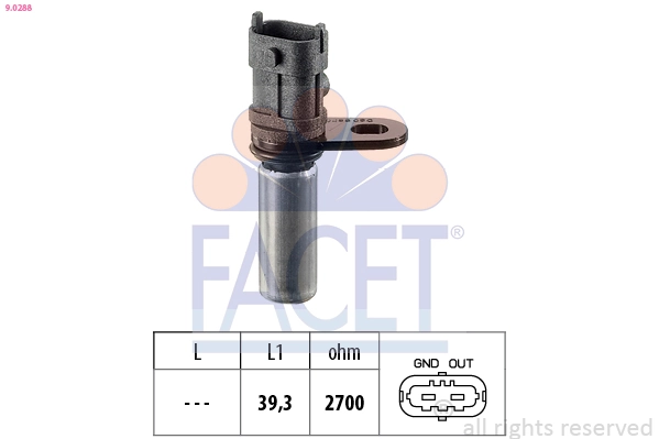 Sensor de posição (de revoluções) de cambota 550052A ERA Benelux