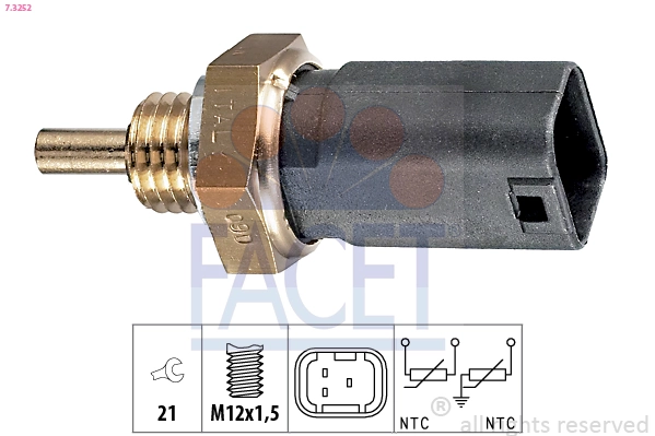  Sensor de temperatura do fluido de esfriamento Renault Clio III hatchback (BR01, CR01) (2005 - 2014) III
