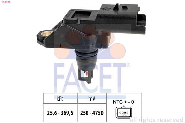3646412 General Motors Sensor de pressão no coletor de admissão, MAP