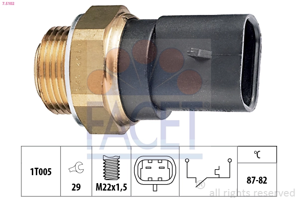 Compre 1341028 General Motors Sensor de temperatura do fluido de esfriamento (de ativação de ventilador do radiador)