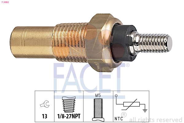 Sensor de temperatura do fluido de esfriamento para Ford Transit IV T