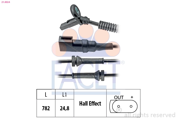 Sensor dianteiro de ABS Ford Fiesta VAN 