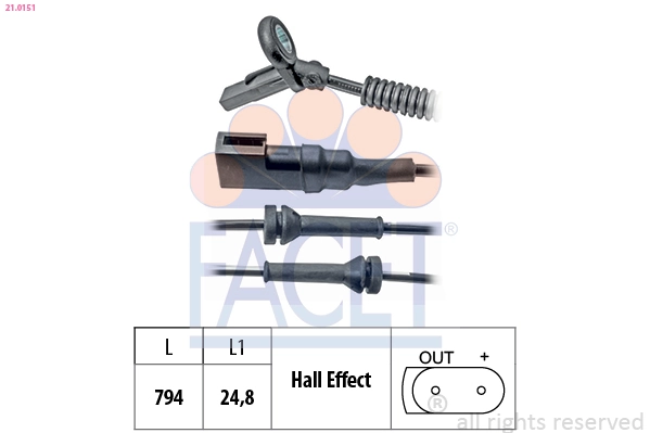 Sensor dianteiro de ABS Ford Fusion  JU