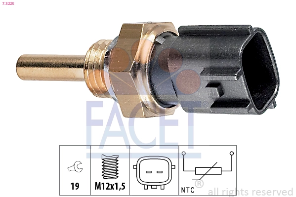 Sensor de temperatura do fluido de esfriamento Nissan Primera  P10