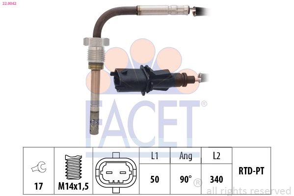 Sensor de temperatura dos gases de escape (GE), no catalisador Magneti Marelli STS0047 preço, a partir de 55,87 USD
