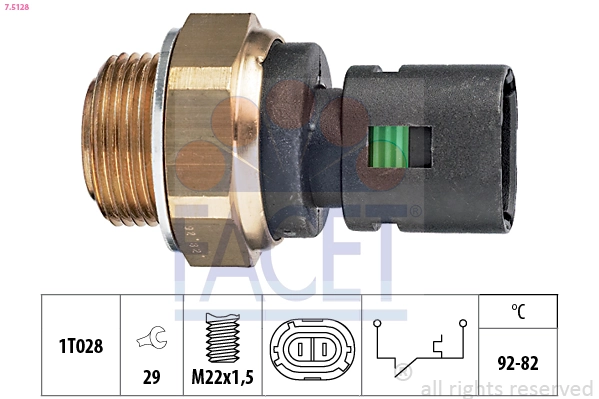 Sensor de temperatura do fluido de esfriamento (de ativação de ventilador do radiador) Renault 21  L48