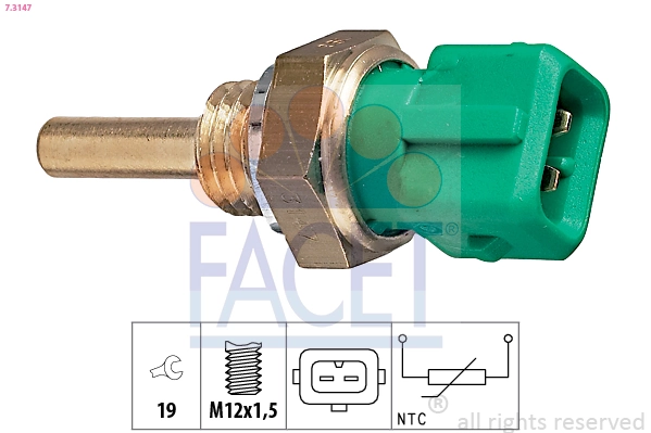 Sensor de temperatura do fluido de esfriamento Land Rover Range Rover II LP, P38A