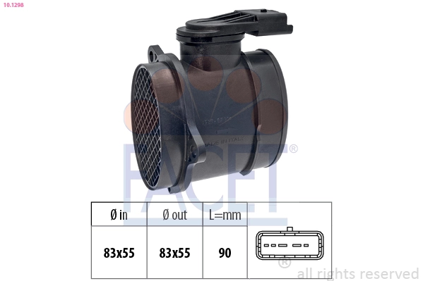 Sensor de fluxo (consumo) de ar, medidor de consumo M.A.F. - (Mass Airflow) para Ford Focus II DA, HCP, DP
