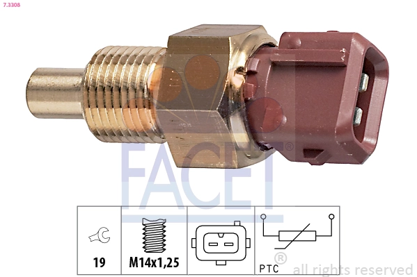  Sensor de temperatura do fluido de esfriamento Peugeot Boxer II сaixa (244) (2002 - 2005) II