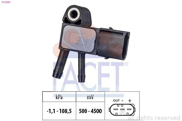 Compre SPS007 Magneti Marelli Sensor de pressão dos gases de escape