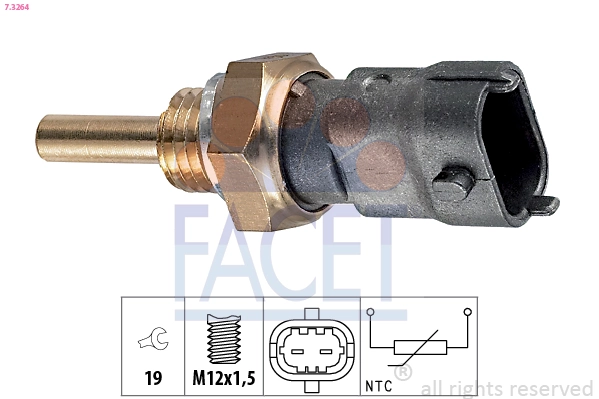 Compre 55203964 Chrysler Sensor de temperatura do fluido de esfriamento