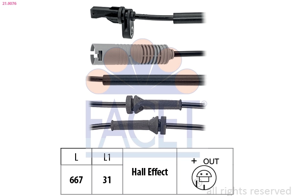 Sensor dianteiro de ABS BMW 3  E46