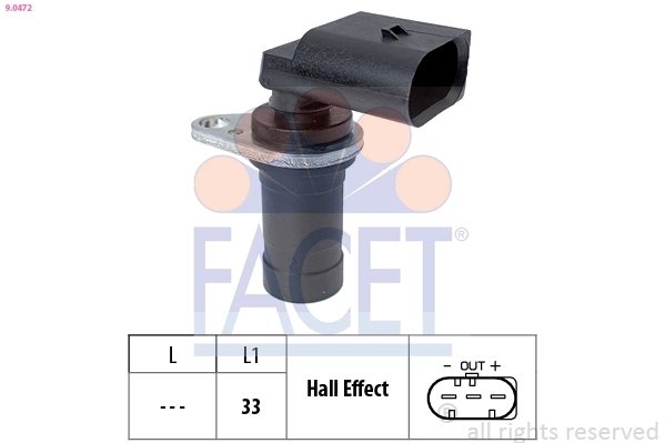 Sensor de posição (de revoluções) de cambota NSC106100L Land Rover