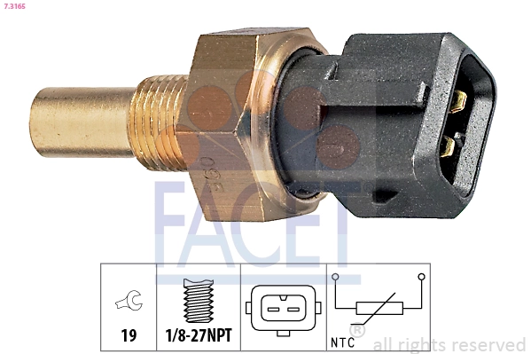  Sensor de temperatura do fluido de esfriamento Ford Ranger pick-up (EQ) (2002 - 2006) 