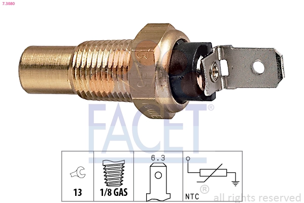 Sensor de temperatura do fluido de esfriamento para Suzuki Swift II EA