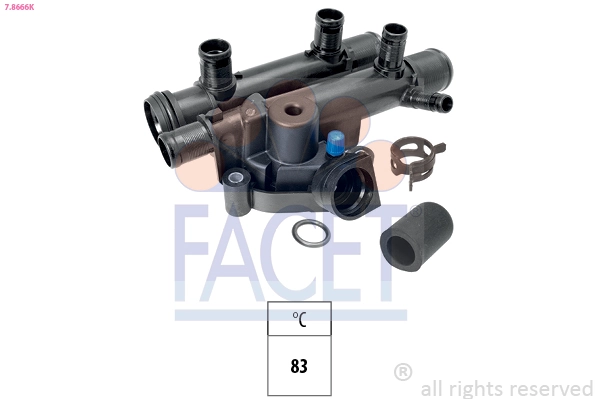 Caixa do termostato Renault Laguna II KG0, KG1