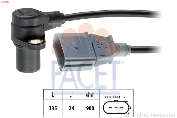 Sensor de posição (de revoluções) de cambota para Audi A6 Allroad C6 4FH