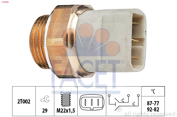 Compre 1341005 Opel Sensor de temperatura do fluido de esfriamento (de ativação de ventilador do radiador)