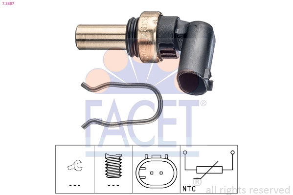 Sensor de temperatura do fluido de esfriamento para Opel Vectra C 
