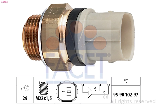 Compre Sensor de temperatura do fluido de esfriamento (de ativação de ventilador do radiador) Volkswagen Golf 4