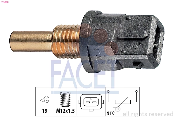 Sensor de temperatura do fluido de esfriamento (de ativação de ventilador do radiador) Volkswagen Passat B8 3G2, CB2