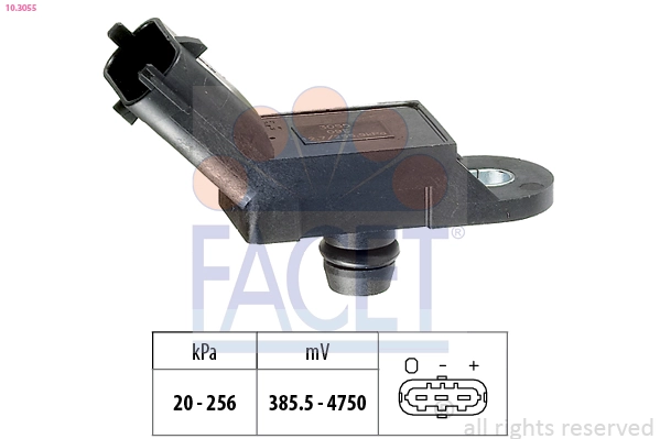 Sensor de pressão no coletor de admissão, MAP 55219294 General Motors