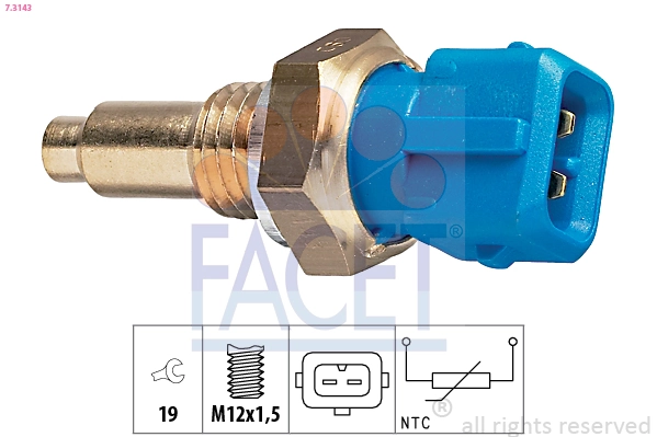 Sensor de temperatura do fluido de esfriamento Chevrolet Spark (Matiz)  M300
