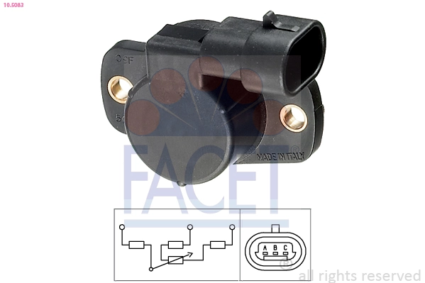 Sensor de posição da válvula de borboleta (potenciômetro) RECCPM9122 CSV Electronic Parts