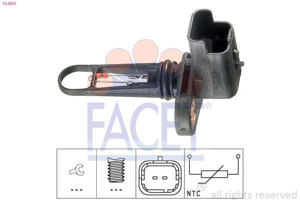  Sensor de temperatura da mistura de ar Ford Fiesta VAN сaixa (2003 - 2009) VAN